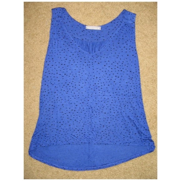 Olivia Moon Hi-Lo V Neck Sleeveless Dotted Top - Picture 3 of 8